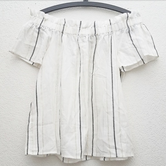 Jasmine & Juliana Tops - Jasmine & Juliana White Off Shoulder Peasant Top